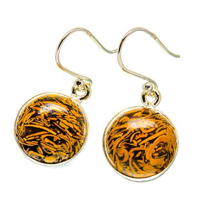 Palm Wood Jasper Earrings handcrafted by Ana Silver Co - EARR417116