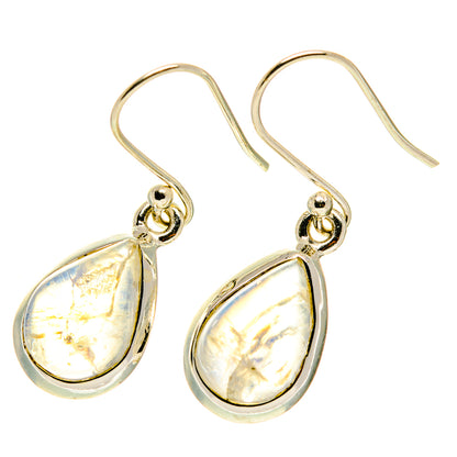 Rainbow Moonstone Earrings handcrafted by Ana Silver Co - EARR417145