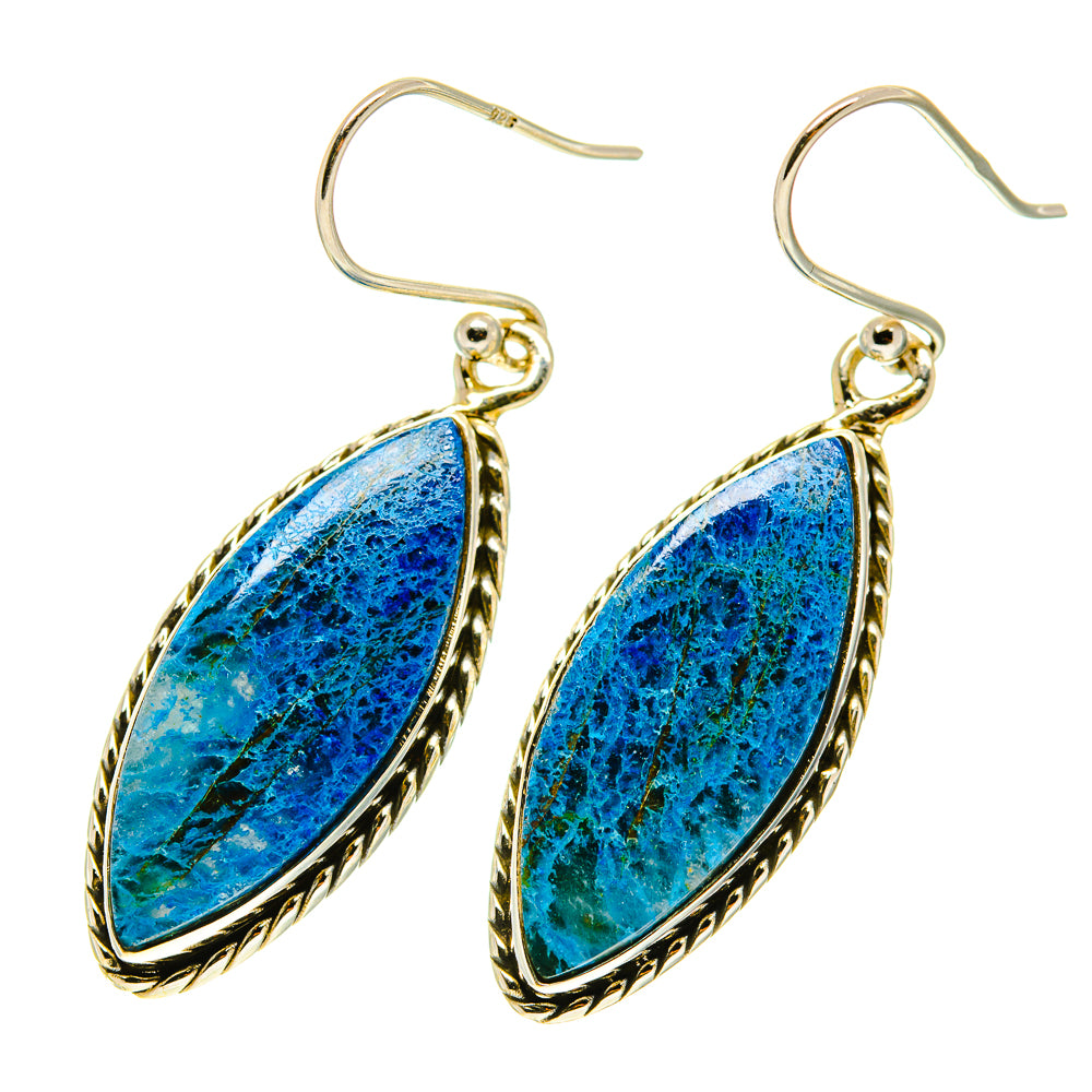 Chrysocolla Earrings handcrafted by Ana Silver Co - EARR417152