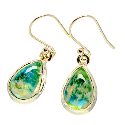 Green Moonstone Earrings handcrafted by Ana Silver Co - EARR417158