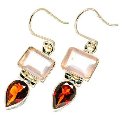 Rose Quartz Earrings handcrafted by Ana Silver Co - EARR417167