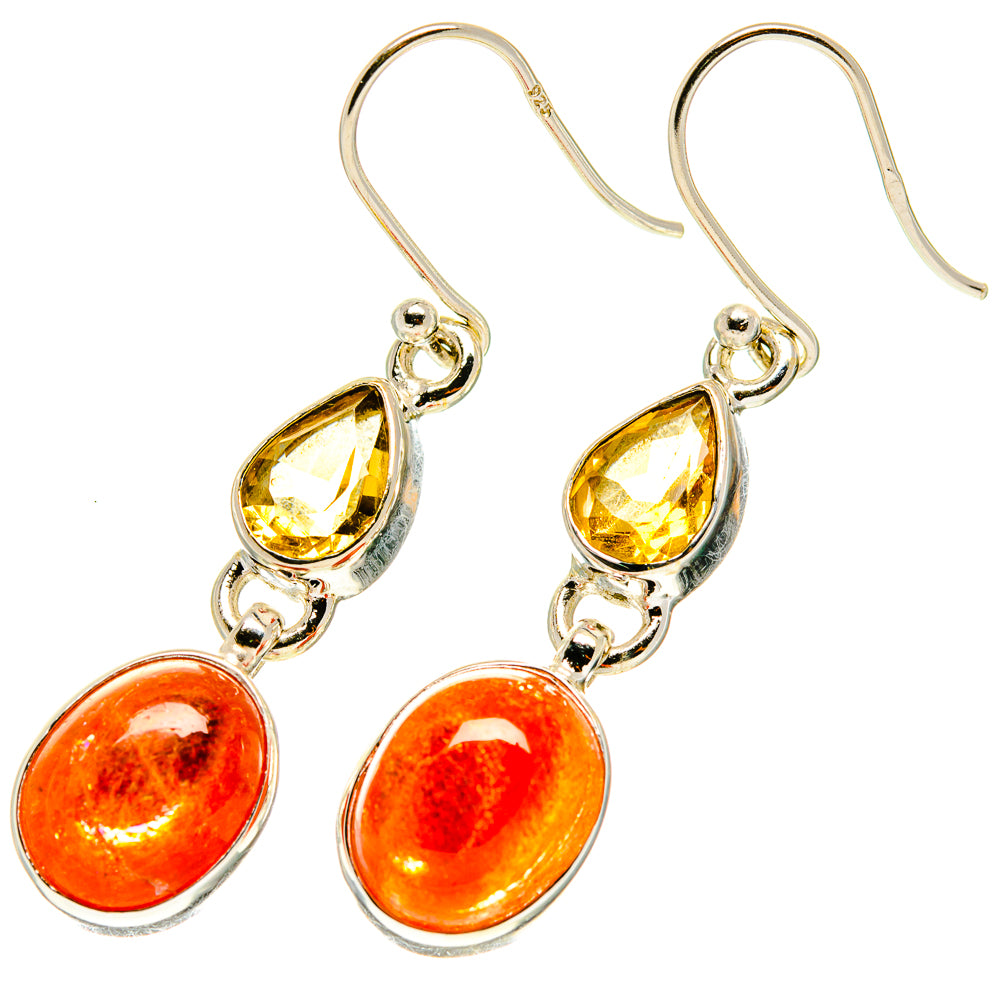 Sunstone Earrings handcrafted by Ana Silver Co - EARR417170