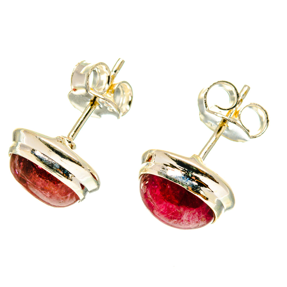 Pink Tourmaline Earrings handcrafted by Ana Silver Co - EARR417178