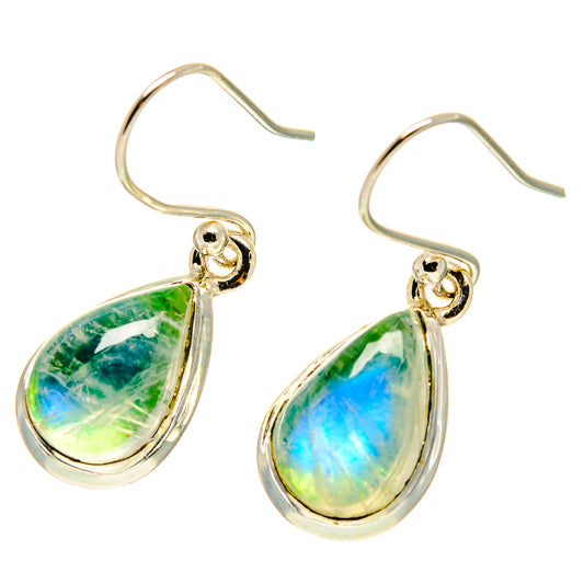 Green Moonstone Earrings handcrafted by Ana Silver Co - EARR417179