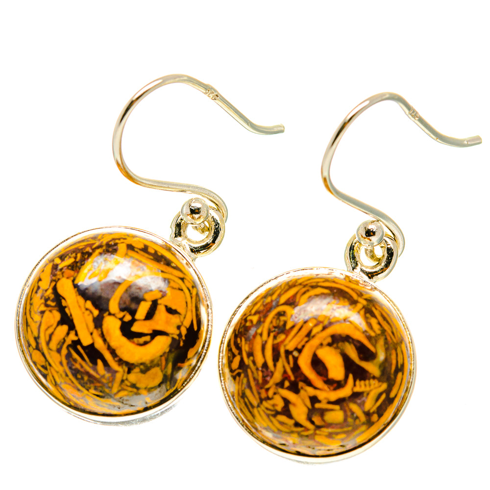 Palm Wood Jasper Earrings handcrafted by Ana Silver Co - EARR417184