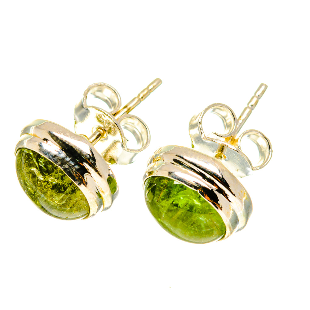 Green Tourmaline Earrings handcrafted by Ana Silver Co - EARR417185