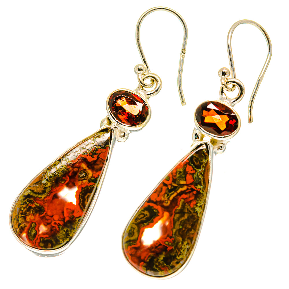 Moroccan Agate Earrings handcrafted by Ana Silver Co - EARR417191