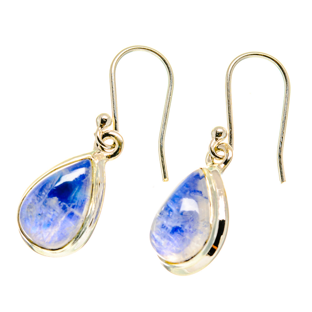 Rainbow Moonstone Earrings handcrafted by Ana Silver Co - EARR417197