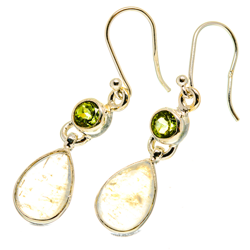 Rainbow Moonstone Earrings handcrafted by Ana Silver Co - EARR417201