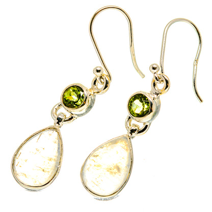 Rainbow Moonstone Earrings handcrafted by Ana Silver Co - EARR417201
