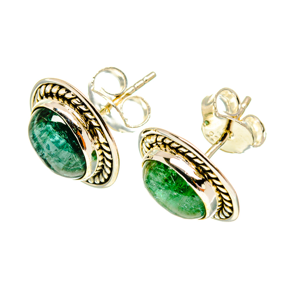 Green Tourmaline Earrings handcrafted by Ana Silver Co - EARR417214