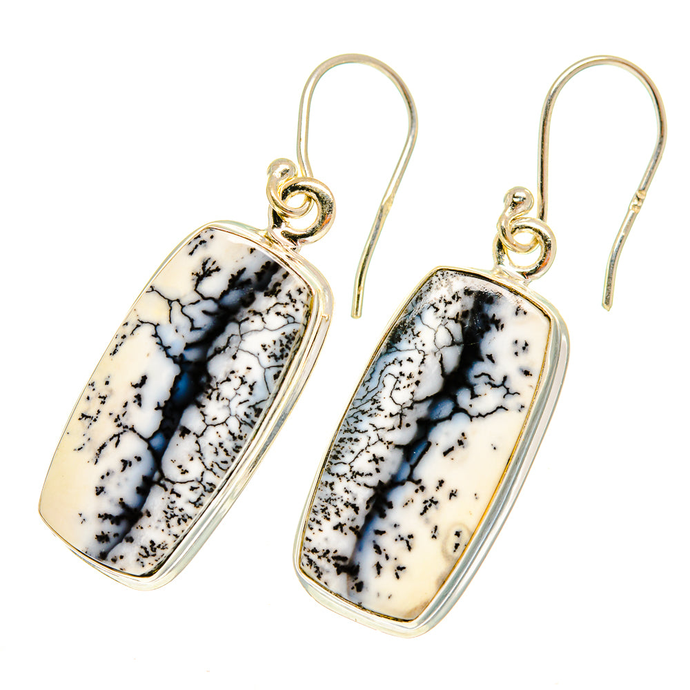 Dendritic Opal Earrings handcrafted by Ana Silver Co - EARR417215