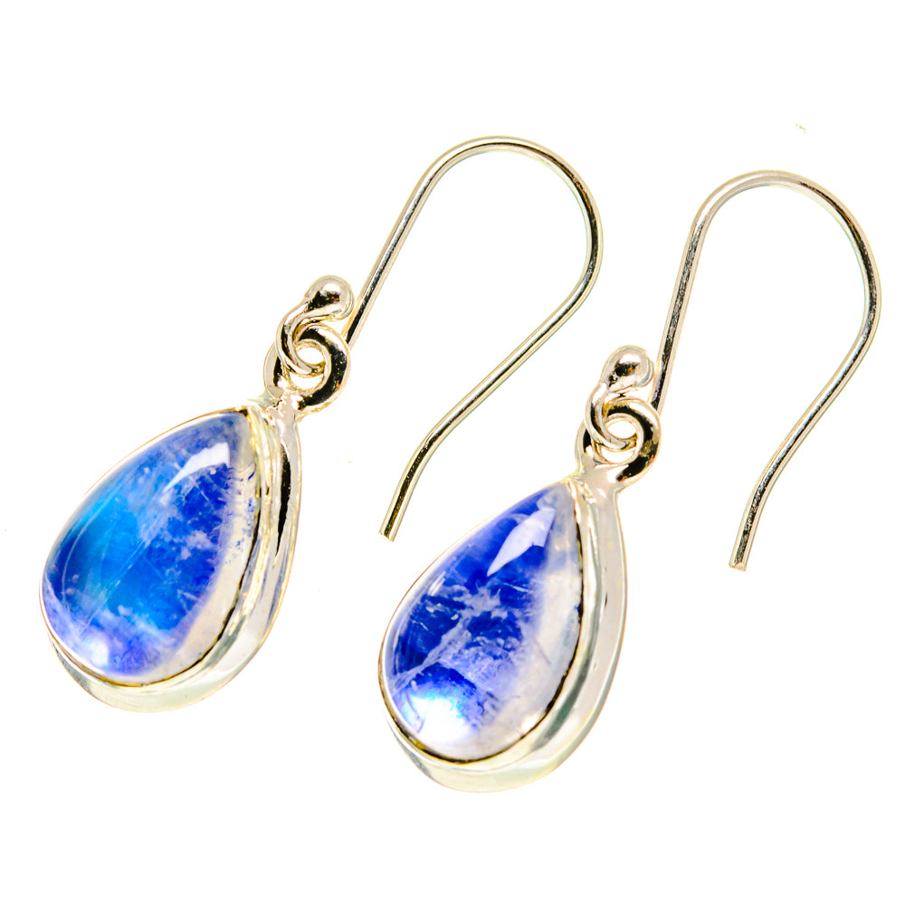 Rainbow Moonstone Earrings handcrafted by Ana Silver Co - EARR417218