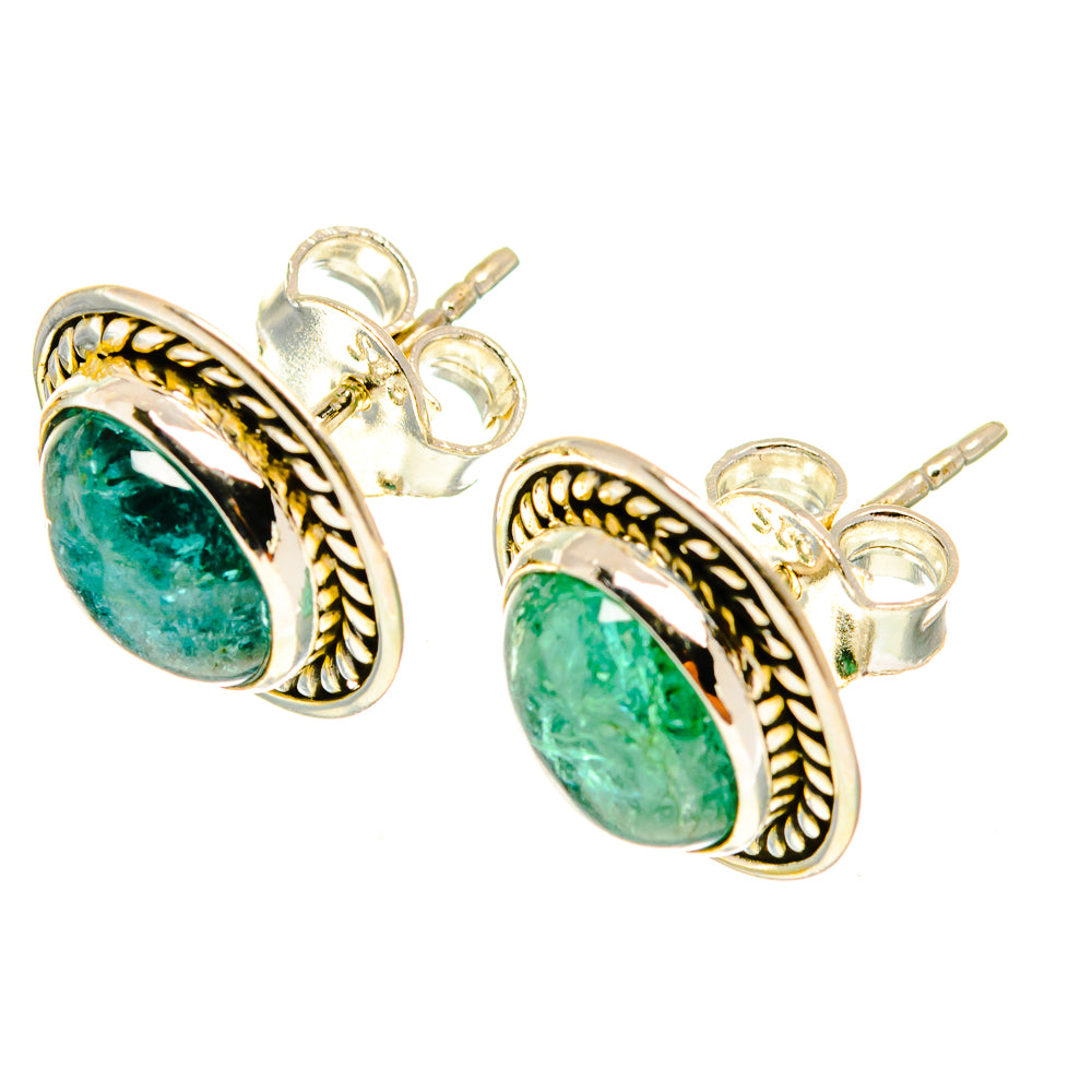 Green  Tourmaline Earrings handcrafted by Ana Silver Co - EARR417219