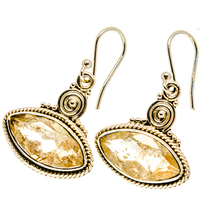 Rutilated Quartz Earrings handcrafted by Ana Silver Co - EARR417220