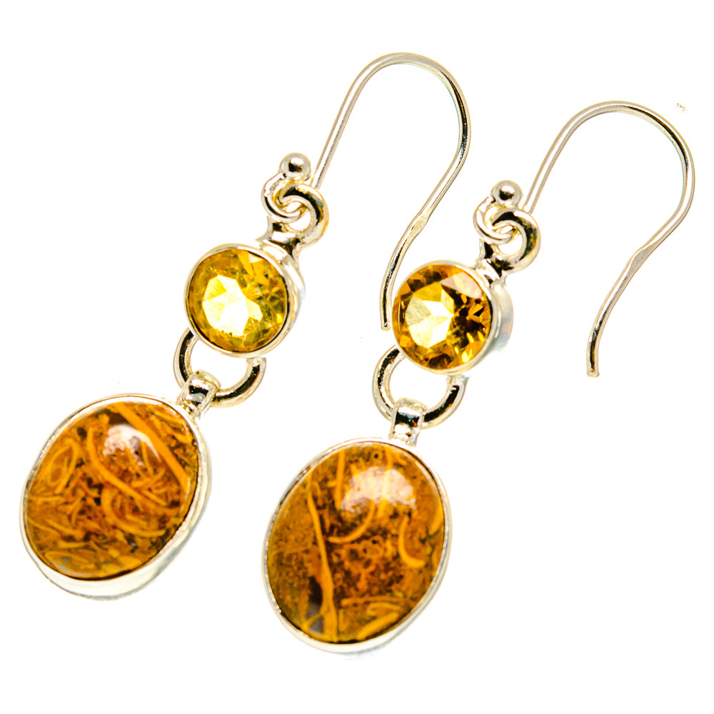 Picasso Jasper Earrings handcrafted by Ana Silver Co - EARR417221
