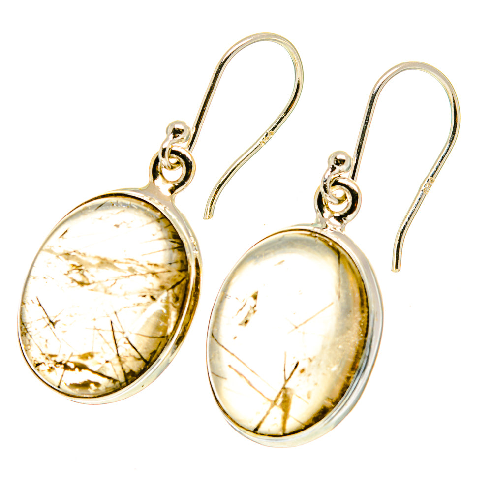 Rutilated Quartz Earrings handcrafted by Ana Silver Co - EARR417225