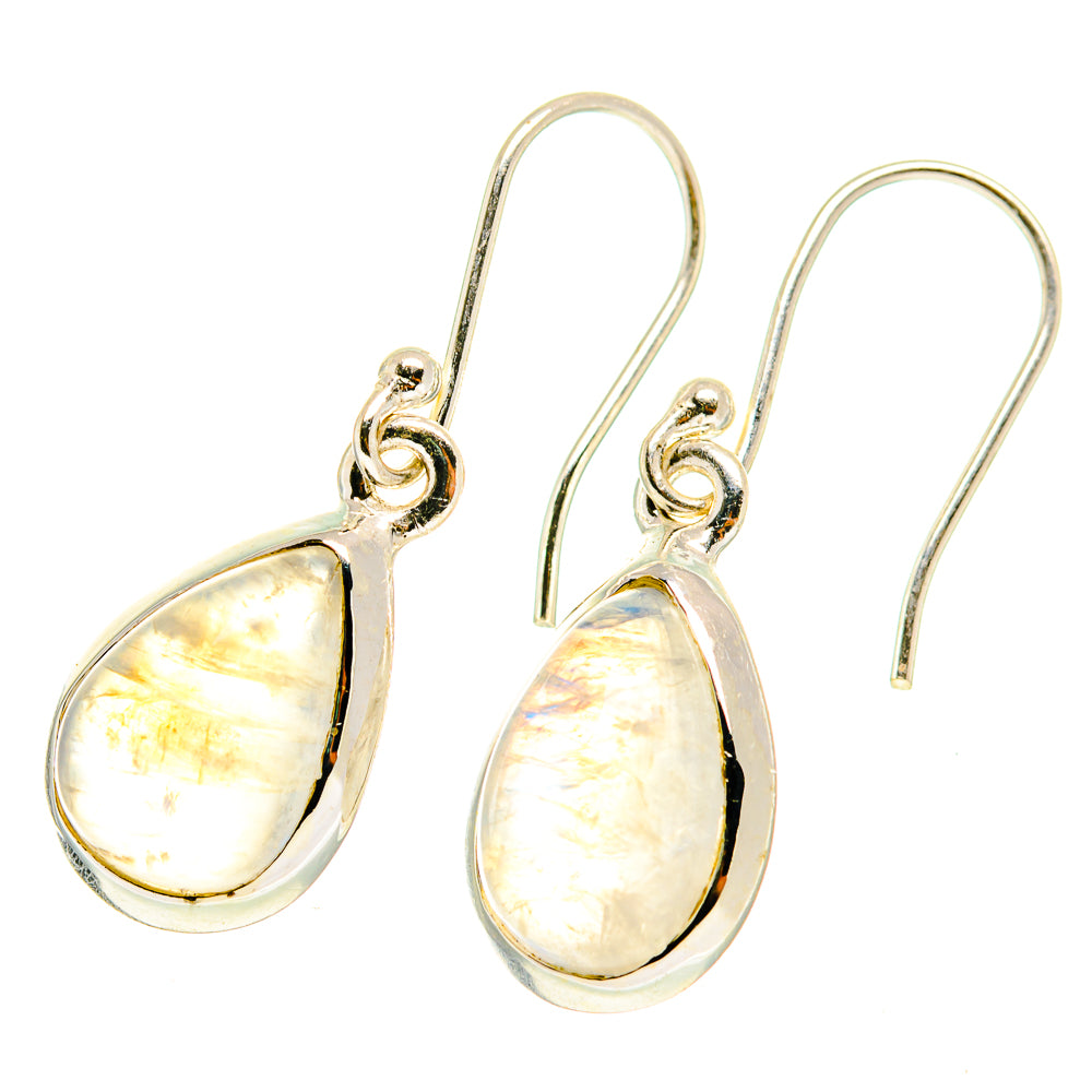 Rainbow Moonstone Earrings handcrafted by Ana Silver Co - EARR417265