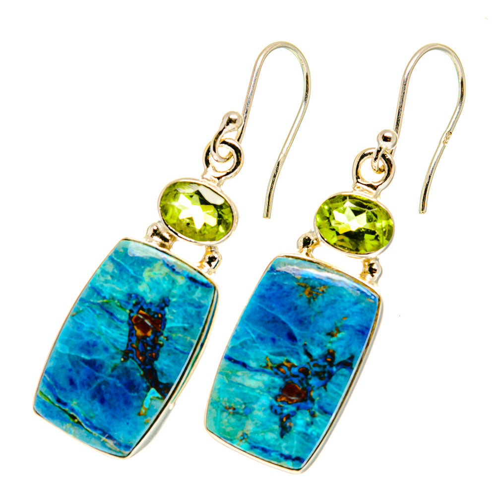 Chrysocolla Earrings handcrafted by Ana Silver Co - EARR417266
