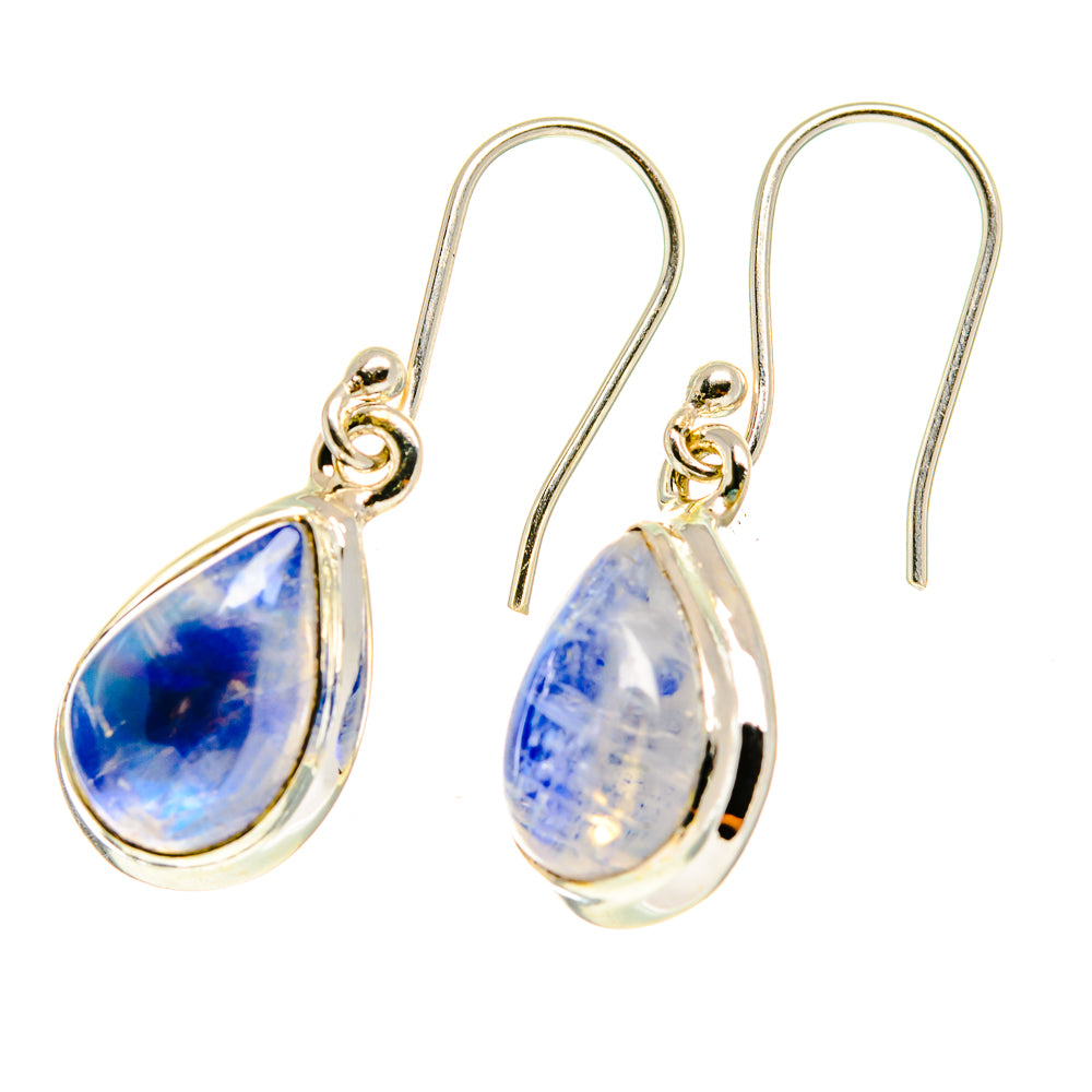 Rainbow Moonstone Earrings handcrafted by Ana Silver Co - EARR417271