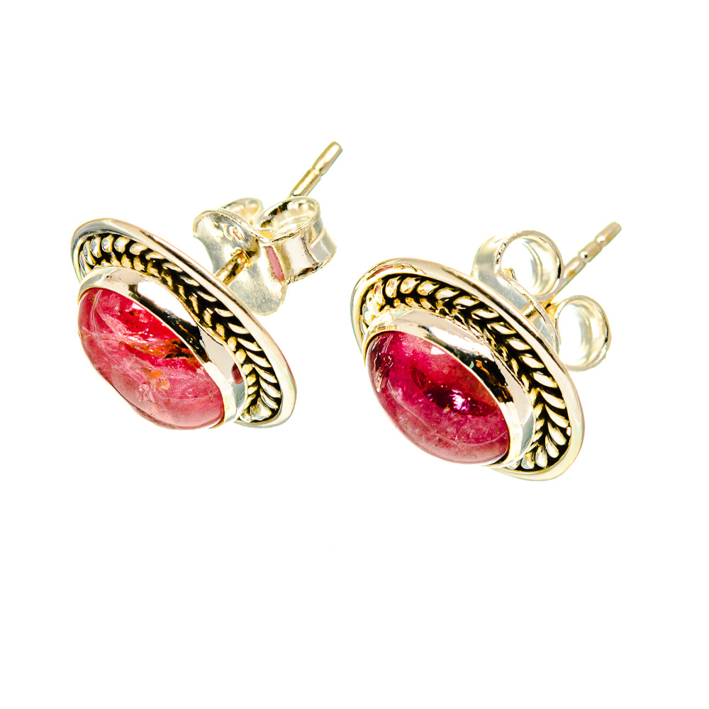 Pink Tourmaline Earrings handcrafted by Ana Silver Co - EARR417278