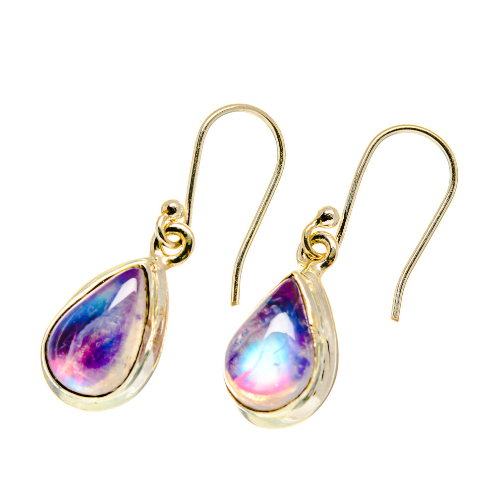 Rainbow Moonstone Earrings handcrafted by Ana Silver Co - EARR417284