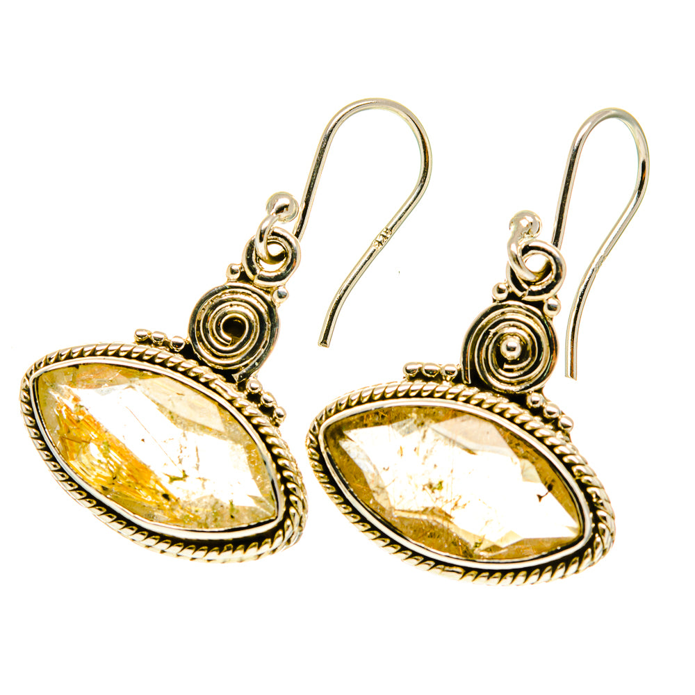 Rutilated Quartz Earrings handcrafted by Ana Silver Co - EARR417294