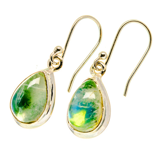 Green Moonstone Earrings handcrafted by Ana Silver Co - EARR417296