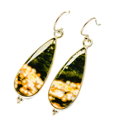 Ocean Jasper Earrings handcrafted by Ana Silver Co - EARR417300