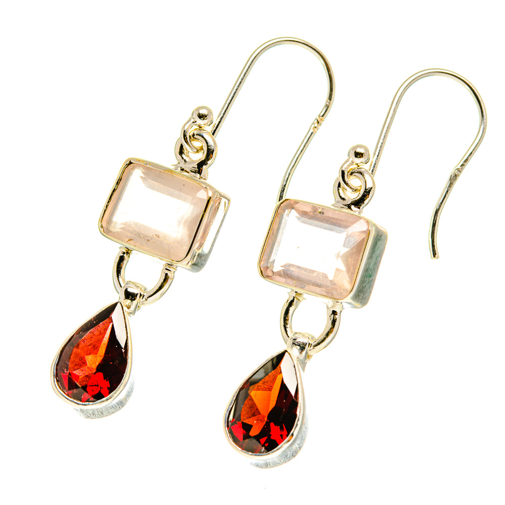 Rose Quartz Earrings handcrafted by Ana Silver Co - EARR417339