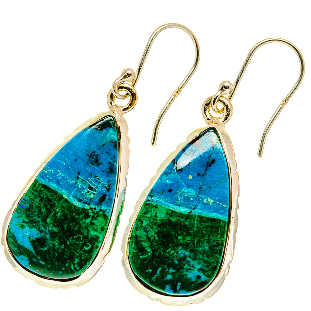 Chrysocolla Earrings handcrafted by Ana Silver Co - EARR417354