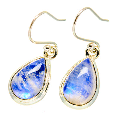Rainbow Moonstone Earrings handcrafted by Ana Silver Co - EARR417365