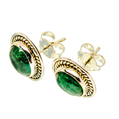 Green Tourmaline Earrings handcrafted by Ana Silver Co - EARR417368