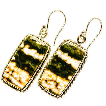 Ocean Jasper Earrings handcrafted by Ana Silver Co - EARR417372