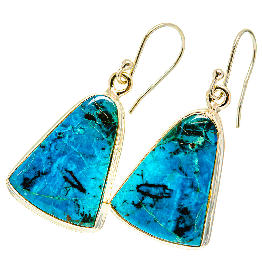 Chrysocolla Earrings handcrafted by Ana Silver Co - EARR417399