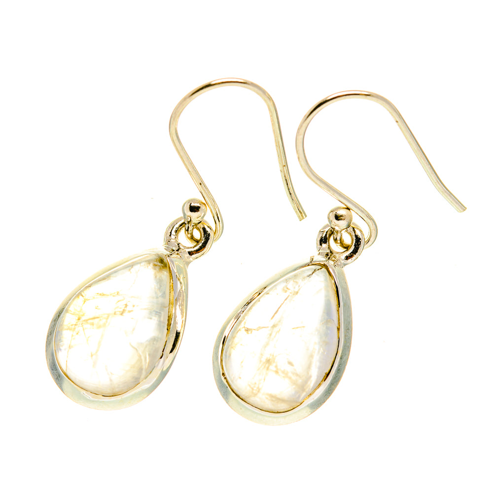 Rainbow Moonstone Earrings handcrafted by Ana Silver Co - EARR417402