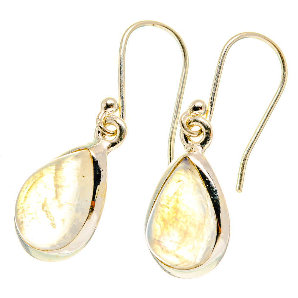 Rainbow Moonstone Earrings handcrafted by Ana Silver Co - EARR417422
