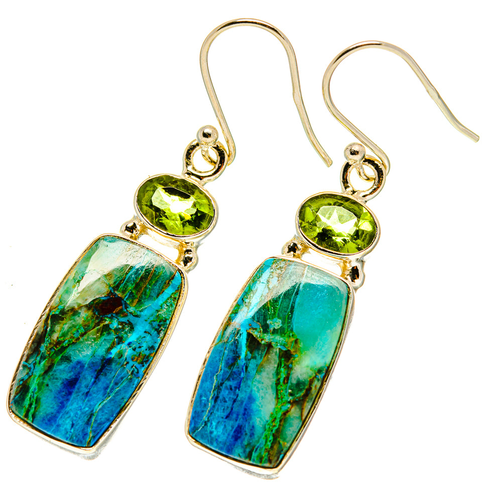 Chrysocolla Earrings handcrafted by Ana Silver Co - EARR417431