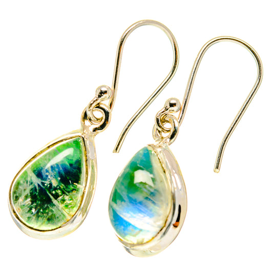 Green Moonstone Earrings handcrafted by Ana Silver Co - EARR417436