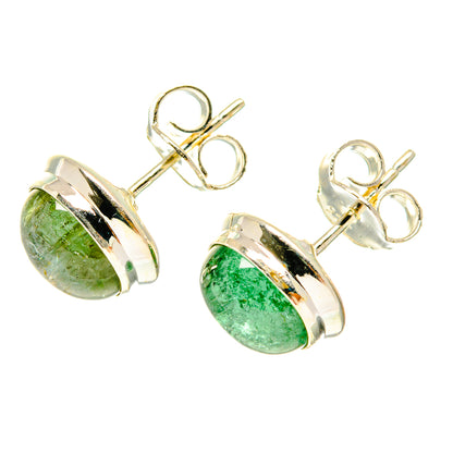 Green Tourmaline Earrings handcrafted by Ana Silver Co - EARR417437