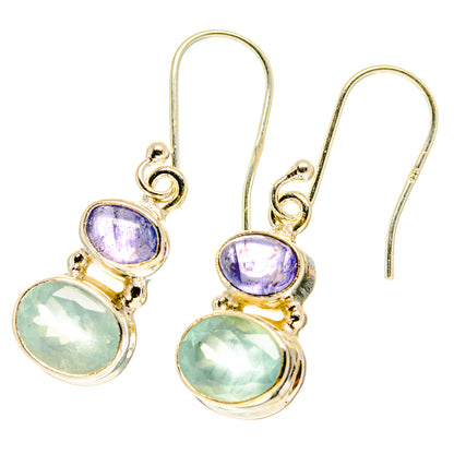 Aqua Chalcedony Earrings handcrafted by Ana Silver Co - EARR417439