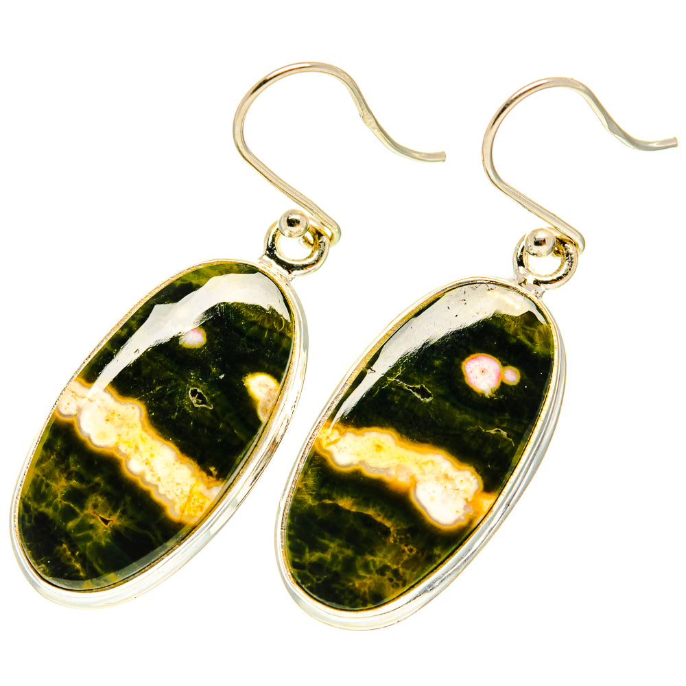 Ocean Jasper Earrings handcrafted by Ana Silver Co - EARR417443
