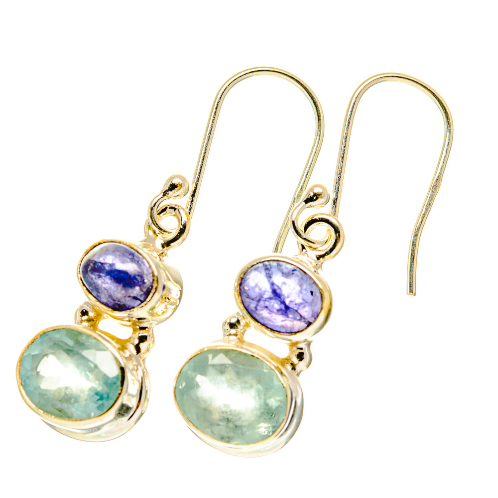 Aqua Chalcedony Earrings handcrafted by Ana Silver Co - EARR417448