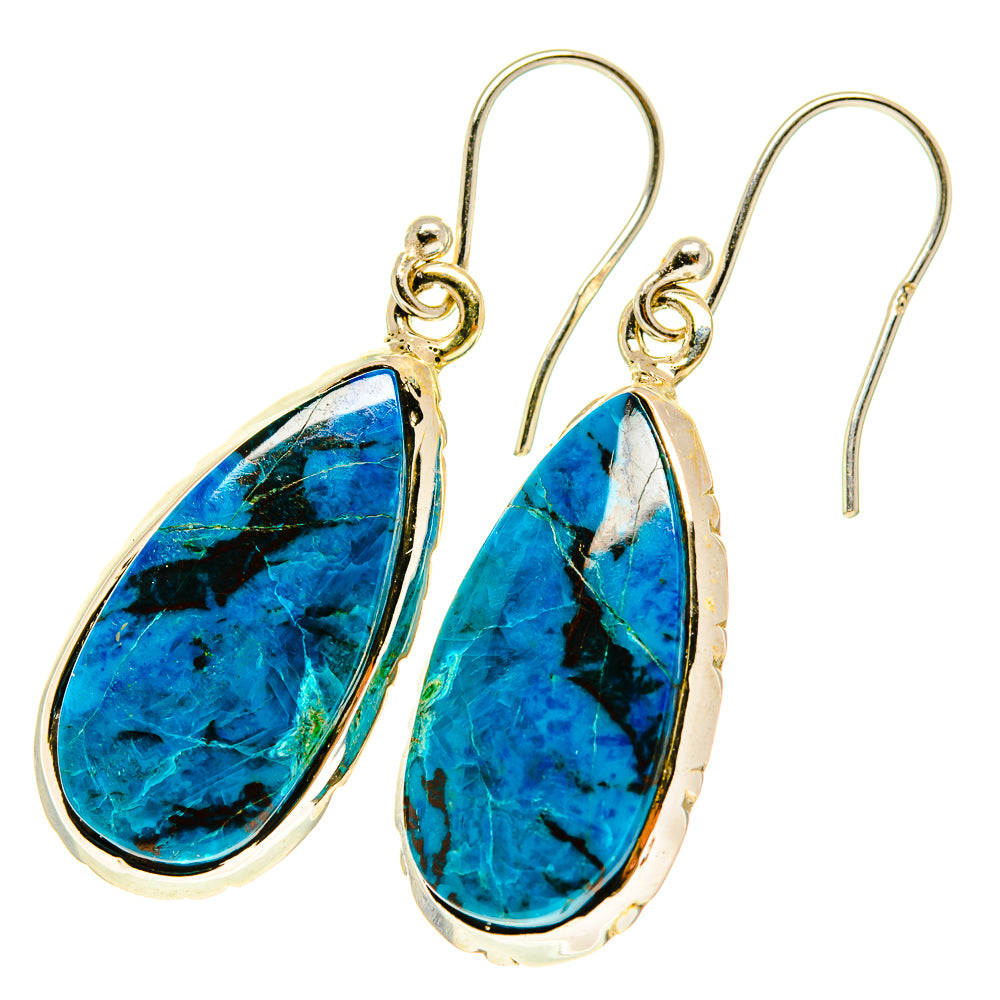 Chrysocolla Earrings handcrafted by Ana Silver Co - EARR417455