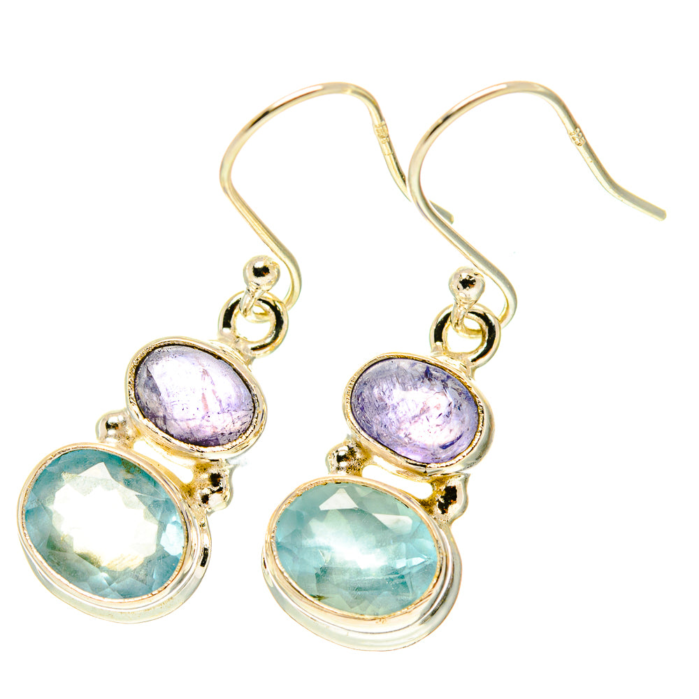 Aqua Chalcedony Earrings handcrafted by Ana Silver Co - EARR417458