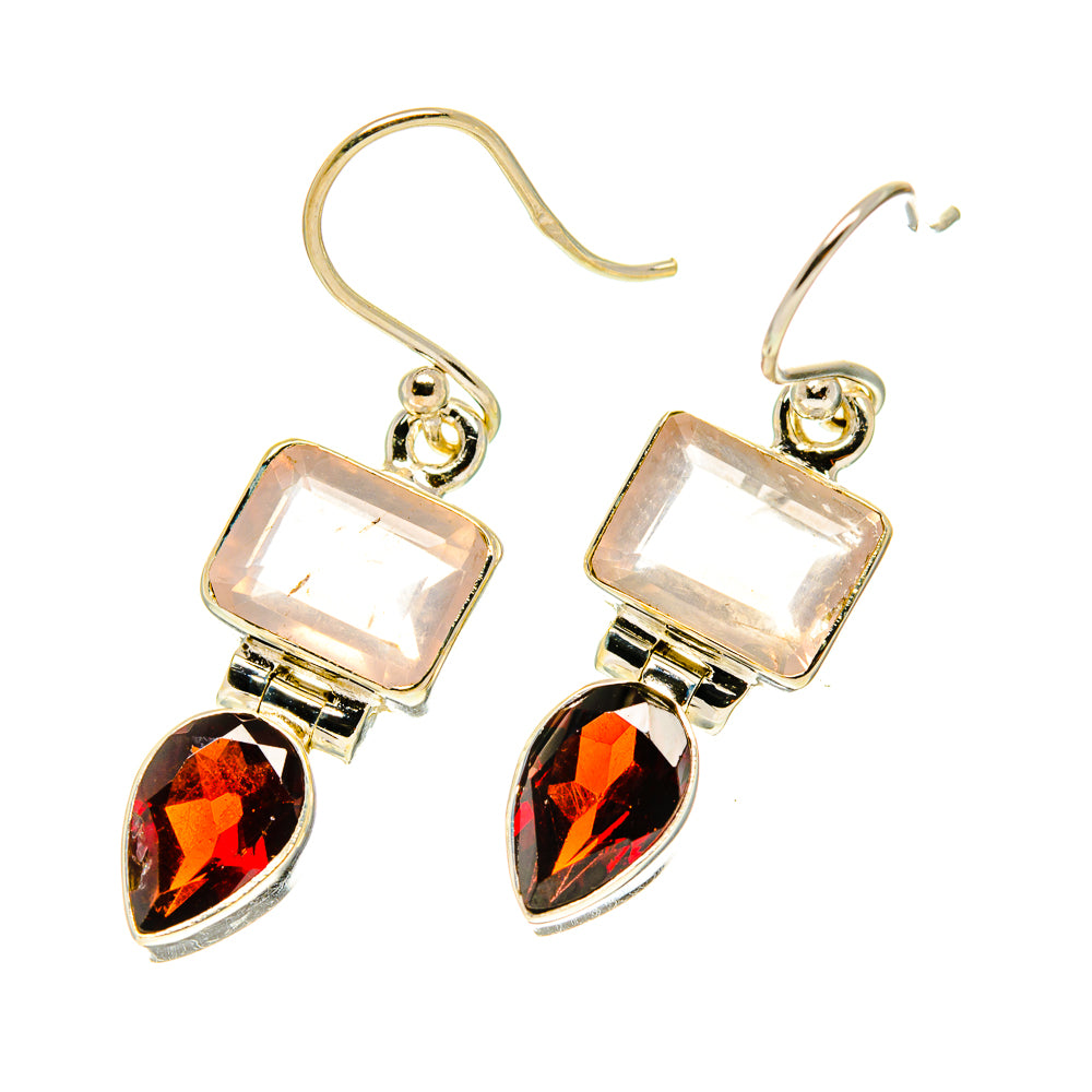 Rose Quartz Earrings handcrafted by Ana Silver Co - EARR417466