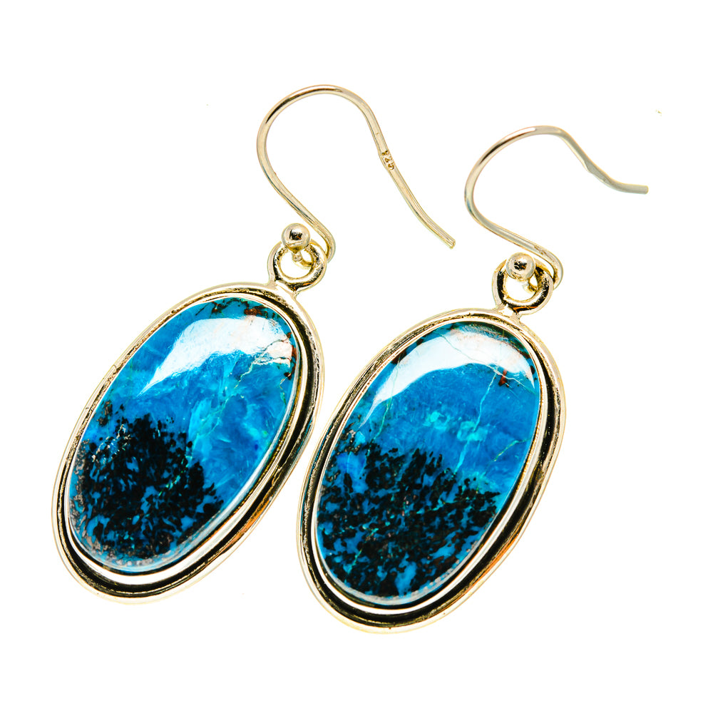 Chrysocolla Earrings handcrafted by Ana Silver Co - EARR417484