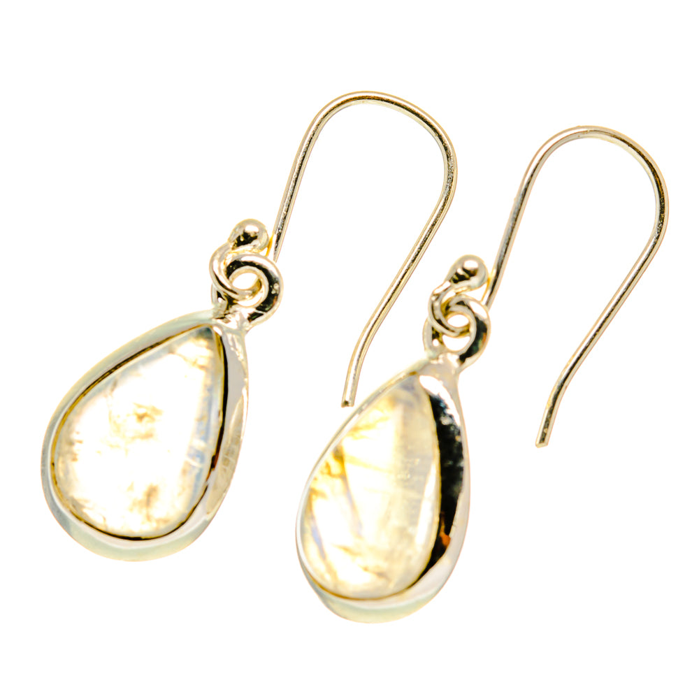 Rainbow Moonstone Earrings handcrafted by Ana Silver Co - EARR417495