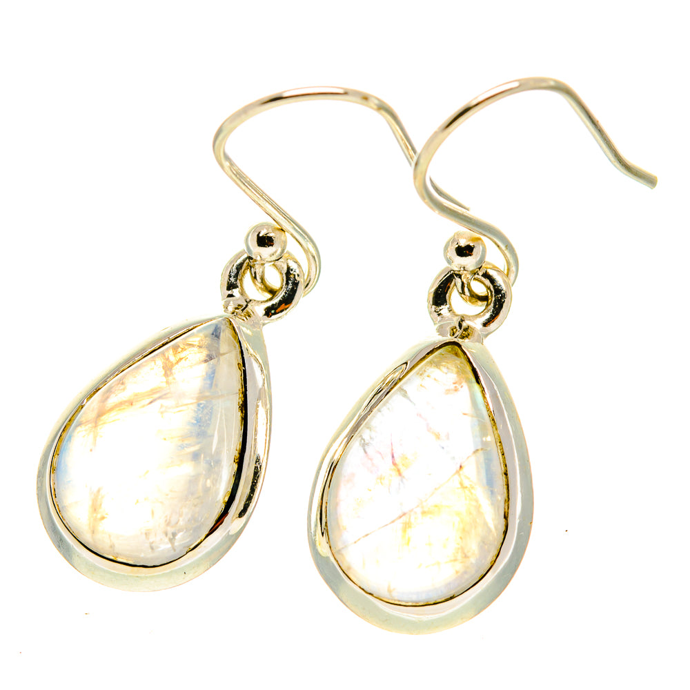 Rainbow Moonstone Earrings handcrafted by Ana Silver Co - EARR417498