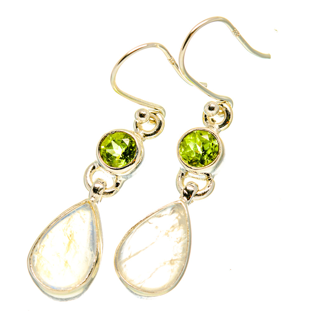 Rainbow Moonstone Earrings handcrafted by Ana Silver Co - EARR417501